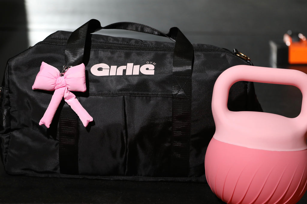Black and Strawberry everyday gym bag