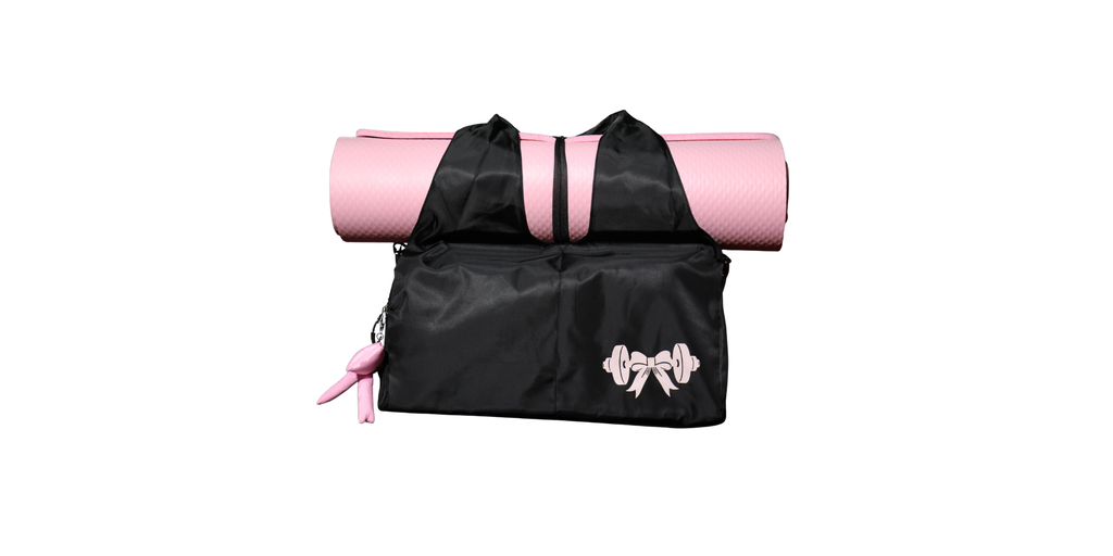 Black yoga mat carrier bag