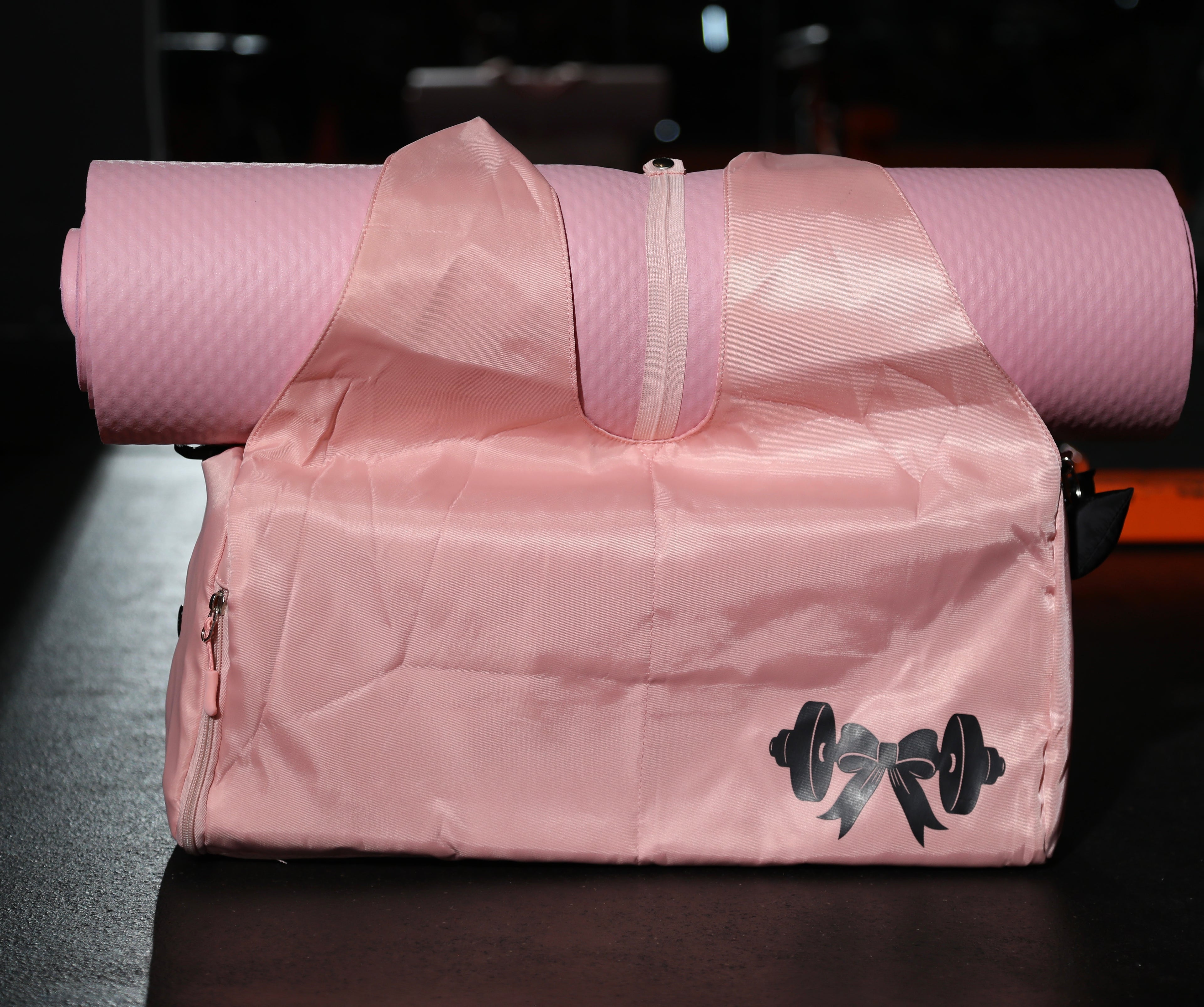 Pink yoga mat carrier bag